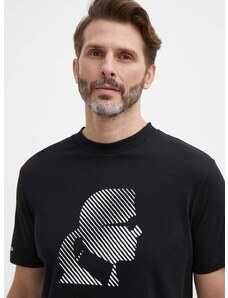 Bombažna kratka majica Karl Lagerfeld moška, črna barva, 542224.755052