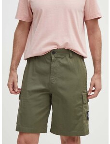 Kratke hlače Calvin Klein Jeans moške, zelena barva, J30J325140