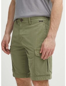 Bombažne kratke hlače Napapijri N-Deline zelena barva, NP0A4HOTGAE1