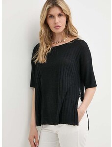 Lanen pulover MAX&Co. črna barva, 2416361014200
