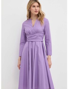 Bombažna obleka MAX&Co. vijolična barva, 2416221154200