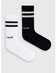 Nogavice Levi's 2-pack črna barva