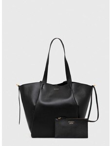 Usnjena torbica Coccinelle Boheme črna barva