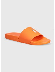 Natikači Polo Ralph Lauren Polo Slide moški, oranžna barva, 809931326002