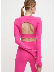 Majica z dolgimi rokavi za vadbo adidas by Stella McCartney roza barva, IT5715