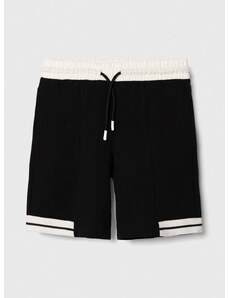 Otroške bombažne kratke hlače Sisley črna barva
