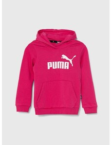 Otroški pulover Puma ESS Logo TR G roza barva, s kapuco