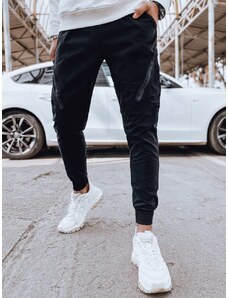 Dstreet Modne črne jogger hlače z žepi