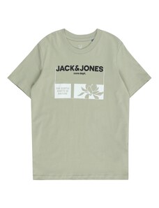 Jack & Jones Junior Majica pastelno zelena / črna / bela