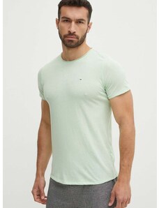 Kratka majica Tommy Jeans moški, zelena barva