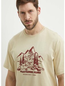 Kratka majica The North Face moška, bež barva, NF0A87DX3X41