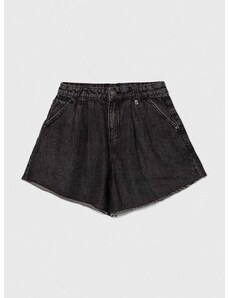Otroške kratke hlače iz jeansa Sisley črna barva