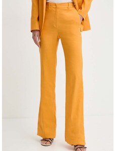Lanene hlače Marella oranžna barva, 2413131132200