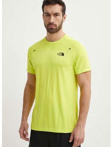 Športna kratka majica The North Face Mountain Athletics zelena barva, NF0A87CGRIQ1