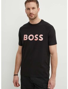 Kratka majica Boss Green moška, črna barva, 50512999