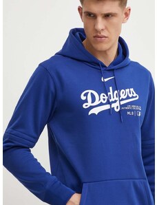 Pulover Nike Los Angeles Dodgers moški, vijolična barva, s kapuco