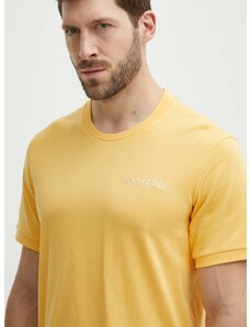 Športna kratka majica adidas TERREX Xploric rumena barva, IN4616