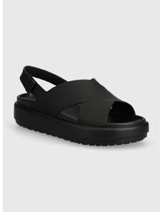 Sandali Crocs Brooklyn Luxe Strap črna barva, 209407.060