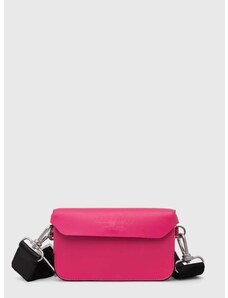 Usnjena torbica AllSaints roza barva
