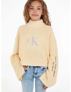 Otroški pulover Calvin Klein Jeans bež barva
