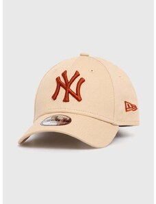 Otroška bombažna bejzbolska kapa New Era NEW YORK YANKEES bež barva