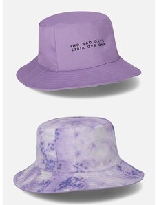 Otroški bombažni klobuk Coccodrillo vijolična barva