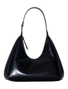 Usnjena torbica By Far črna barva, 19PFAMRSBLWLAR