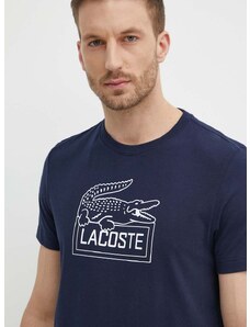 Kratka majica Lacoste moški, mornarsko modra barva