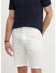 Lanene kratke hlače United Colors of Benetton bela barva