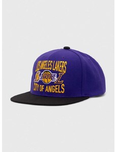 Kapa s šiltom Mitchell&Ness NBA LOS ANGELES LAKERS vijolična barva