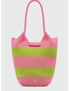 Otroška torbica United Colors of Benetton roza barva