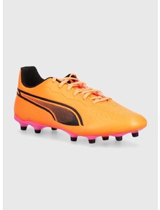Nogometni čevlji Puma korki King Match oranžna barva, 107570