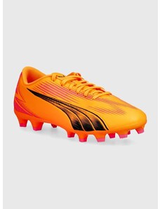 Nogometni čevlji Puma korki Ultra Play oranžna barva, 107763
