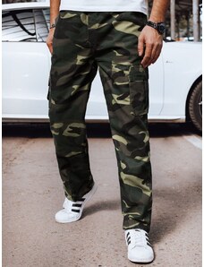 Dstreet Zelene hlače z žepi v army dizajnu
