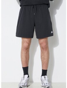 Kratke hlače New Balance French Terry moške, črna barva, MS41520BK