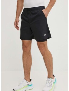 Kratke hlače za vadbo New Balance črna barva, MS41288BK
