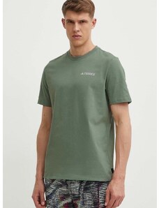 Športna kratka majica adidas TERREX zelena barva, IS0283