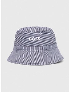 Bombažni klobuk BOSS mornarsko modra barva, 50513211