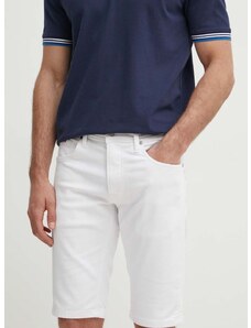 Jeans kratke hlače Pepe Jeans SLIM GYMDIGO SHORT moške, bela barva, PM801075TC3