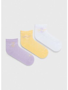 Otroške nogavice Fila 3-pack vijolična barva