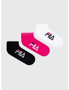 Otroške nogavice Fila 3-pack roza barva