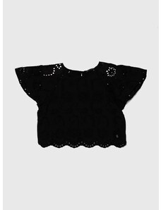 Otroška bluza Sisley črna barva