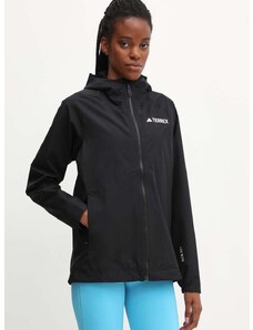 Vodoodporna jakna adidas TERREX Multi ženska, črna barva, IV9835