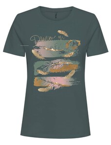 ONLY Majica 'ONLKITA' zlato-rumena / zlata / jelka / svetlo roza