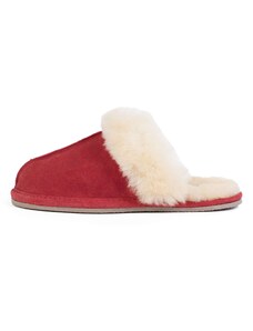 Minnetonka Copat 'Sheepskin Slide' bež / rdeča