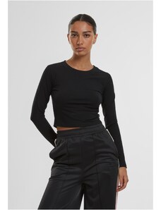 Urban Classics Women's Organic Cropped Longsleeve Black