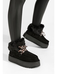 Zapatos Gležnjarji s platformo Aseva črna