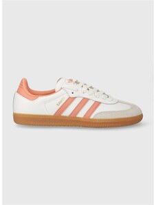 Usnjene superge adidas Originals SAMBA OG bela barva IG5932