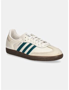 Usnjene superge adidas Originals Samba OG W bež barva, IG1963