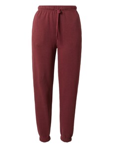 PIECES Hlače 'CHILLI' vinsko rdeča